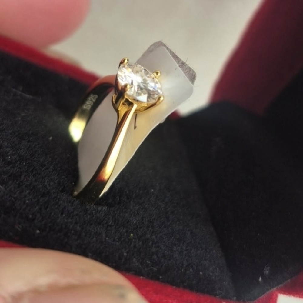 Gra 1 Ct* Vvs1 Round Cut Moissanite Ring Size 6 Us - image 3